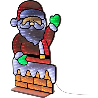 Ecd Germany Decoración De Navidad, Papá Noel Led Efecto Espejo Infinito Adorno Navideño Para Interiores, Lámpara Decorativa Con Temporizador Y Iluminada Por Ambos Lados 38 X 60 Cm Ecd Germany Decoración De Navidad, Papá Noel Led Efecto Espejo Infinito Adorno Navideño Para Interiores, Lámpara Decorativa Con Temporizador Y Iluminada Por Ambos Lados 38 X 60 Cm