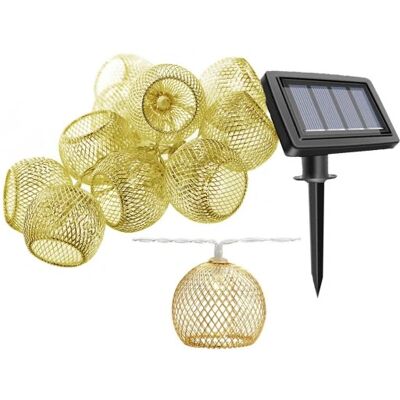 OEM Lámpara Solar Garland De 10 Led, Metal Cálido P-703 OEM Lámpara Solar Garland De 10 Led, Metal Cálido P-703