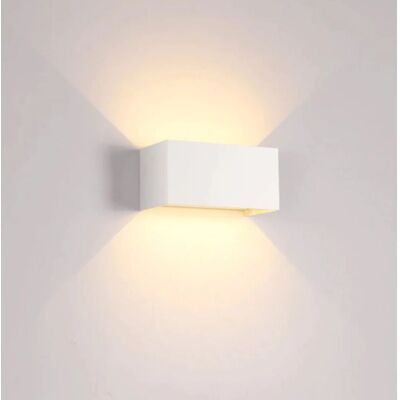 OEM Aplique De Pared Exterior Crezuo Para Balcón, Resistente Al Agua, Led Superbrillante Con Doble Cabezal (arriba Y Abajo), 12 W, Blanco - Crezuo OEM Aplique De Pared Exterior Crezuo Para Balcón, Resistente Al Agua, Led Superbrillante Con Doble Cabezal (arriba Y Abajo), 12 W, Blanco - Crezuo