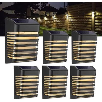 OEM Juego De 6 Luces Solares Para Exteriores, Apliques Solares Impermeables Con Modo Pulsante/constante, Luces Solares Para Vallas, Luces Para Jardín. OEM Juego De 6 Luces Solares Para Exteriores, Apliques Solares Impermeables Con Modo Pulsante/constante, Luces Solares Para Vallas, Luces Para Jardín.