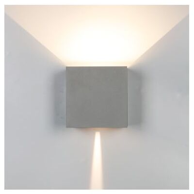 Mantra Aplique Led Exterior Cuadrado Davos Xl Gris Oscuro, 2x10w 20w 2700k Dimmable 1830lm Mantra Aplique Led Exterior Cuadrado Davos Xl Gris Oscuro, 2x10w 20w 2700k Dimmable 1830lm