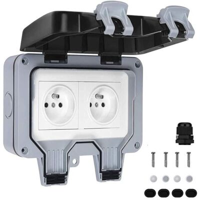 OEM Enchufe Doble Exterior Impermeable Ip66 Enchufe De Pared Impermeable 16a OEM Enchufe Doble Exterior Impermeable Ip66 Enchufe De Pared Impermeable 16a