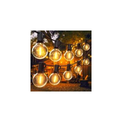 OEM Guirnalda De Luces Exteriores De 30 M, Con 50+2 Bombillas Led G40, Resistente Al Agua Ip45, Luz Blanca Cálida Para Patio, Bodas Y Navidad - Crezuo OEM Guirnalda De Luces Exteriores De 30 M, Con 50+2 Bombillas Led G40, Resistente Al Agua Ip45, Luz Blanca Cálida Para Patio, Bodas Y Navidad - Crezuo