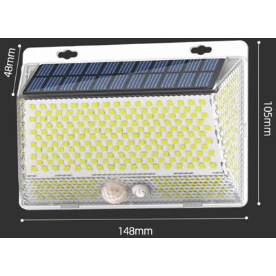 OEM Lámpara Led Solar De Pared Para Jardín Y Exteriores De 328 Led, Resistente Al Agua, Magnética, Con Control Remoto Y 4 Sensores De Iluminación Laterales -crezuo OEM Lámpara Led Solar De Pared Para Jardín Y Exteriores De 328 Led, Resistente Al Agua, Magnética, Con Control Remoto Y 4 Sensores De Iluminación Laterales -crezuo