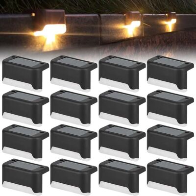 OEM Paquete De 16 Luces Solares Para Exteriores – Led Blanco Cálido – Resistente Al Agua Ip45 – Fácil Instalación Para Escaleras Y Vallas -crezuo OEM Paquete De 16 Luces Solares Para Exteriores – Led Blanco Cálido – Resistente Al Agua Ip45 – Fácil Instalación Para Escaleras Y Vallas -crezuo