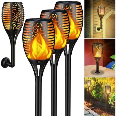ABYSSE Luces Solares De Jardín Para Exteriores Con Llamas Solares Impermeables Ip65, 4 Luces Solares De Jardín Con Llamas Realistas, Encendido/apagado Automático, Luz Cálida Para El Camino Del Patio. ABYSSE Luces Solares De Jardín Para Exteriores Con Llamas Solares Impermeables Ip65, 4 Luces Solares De Jardín Con Llamas Realistas, Encendido/apagado Automático, Luz Cálida Para El Camino Del Patio.