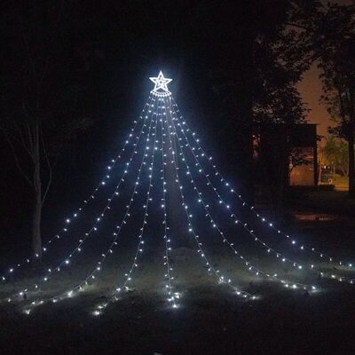 OEM Guirnalda De Luces Led En Forma De Estrella De 350 Luces, 93,5 M De Largo, Color Blanco, Para Árboles De Navidad, 8 Modos De Iluminación, Para Uso Interior Y Exterior - Crezuo OEM Guirnalda De Luces Led En Forma De Estrella De 350 Luces, 93,5 M De Largo, Color Blanco, Para Árboles De Navidad, 8 Modos De Iluminación, Para Uso Interior Y Exterior - Crezuo