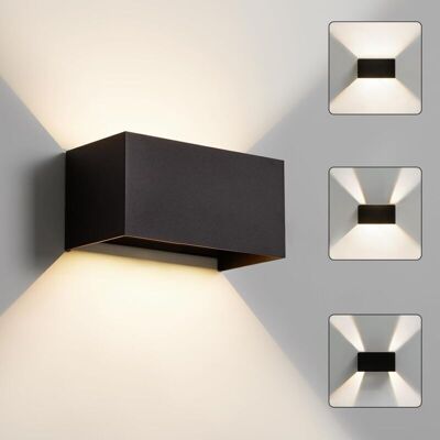 OEM Aplique De Pared Led Para Exteriores Crezuo Con Sensor, Luz Blanca Cálida, Negro, 24 W, Ip65 OEM Aplique De Pared Led Para Exteriores Crezuo Con Sensor, Luz Blanca Cálida, Negro, 24 W, Ip65