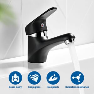 Auralum Grifo Mezclador Para Baño Grifo Mezclador Para Lavabo Grifo Mezclador Para Lavabo Con Aireador Extraíble, Grifo Mezclador Para Baño, Negro Auralum Grifo Mezclador Para Baño Grifo Mezclador Para Lavabo Grifo Mezclador Para Lavabo Con Aireador Extraíble, Grifo Mezclador Para Baño, Negro