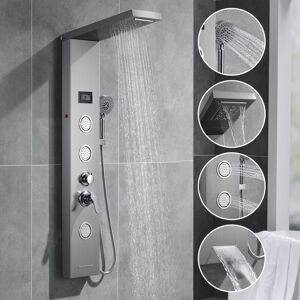 AURALUM Panel de Ducha LED Cuadrado con 5 Funciones AURALUM Panel de Ducha LED Cuadrado con 5 Funciones