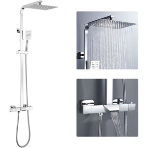 Auralum - Sistema De Ducha Con Termostato De 3 Funciones, Ducha De Lluvia Con Grifería De Ducha, Alcachofa De Ducha, Set De Ducha, Alcachofa De Ducha, Ducha De Mano, Barra De Ducha Para Baño/bañera Auralum - Sistema De Ducha Con Termostato De 3 Funciones, Ducha De Lluvia Con Grifería De Ducha, Alcachofa De Ducha, Set De Ducha, Alcachofa De Ducha, Ducha De Mano, Barra De Ducha Para Baño/bañera