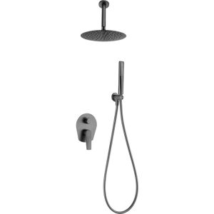 Conjunto de ducha monomando negro gun metal - Diseño moderno Conjunto de ducha monomando negro gun metal - Diseño moderno