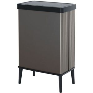 Curver - Keter Verto - Cubo De Basura De Recogida Selectiva, Tapa A Presión, Doble Compartimento, Diseño Elegante, Reciclable, Ideal Para Baño, Salón U Oficina, Capacidad 54 Litros, Gris Perla Curver - Keter Verto - Cubo De Basura De Recogida Selectiva, Tapa A Presión, Doble Compartimento, Diseño Elegante, Reciclable, Ideal Para Baño, Salón U Oficina, Capacidad 54 Litros, Gris Perla