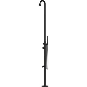 Ducha De Acero Inox Stintino Con Rociador Giratorio Negro Sined Ducha De Acero Inox Stintino Con Rociador Giratorio Negro Sined