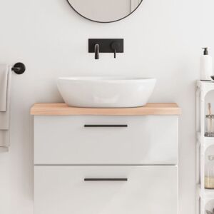 Encimera de baño de madera maciza de roble vidaXL, 80x30x4 cm Encimera de baño de madera maciza de roble vidaXL, 80x30x4 cm