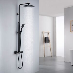 Columna de Ducha Termostática Negra Auralum - Tipo de Ducha Columna de Ducha Termostática Negra Auralum - Tipo de Ducha