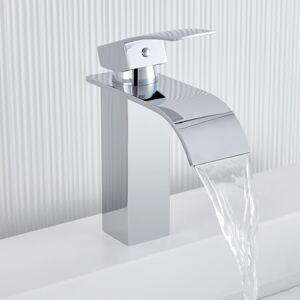 Auralum Grifo mezclador cascada - Cromado - Orificio único - 5,7 L/min Auralum Grifo mezclador cascada - Cromado - Orificio único - 5,7 L/min