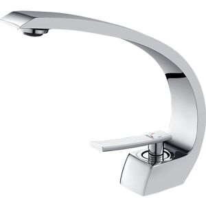 Auralum - Grifo De Lavabo Forma De Grande Arco Cromado Monomando Grifo Para Lavabo Con Burbujeador Extraíble Mezclador Grifería De Baño Para Agua Fría Y Caliente Auralum - Grifo De Lavabo Forma De Grande Arco Cromado Monomando Grifo Para Lavabo Con Burbujeador Extraíble Mezclador Grifería De Baño Para Agua Fría Y Caliente