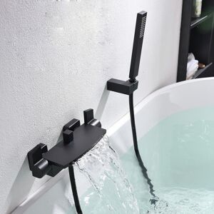 OEM Grifo Mezclador De Bañera Con Cascada De Pared, Cabezal De Ducha De Cascada De Pared, Grifo De Bañera Con Agua Caliente Y Fría (negro) OEM Grifo Mezclador De Bañera Con Cascada De Pared, Cabezal De Ducha De Cascada De Pared, Grifo De Bañera Con Agua Caliente Y Fría (negro)