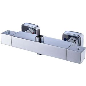 OEM Grifo Mezclador Termostático Cuadrado Para Ducha, Cromado, Doble Salida Para Baño OEM Grifo Mezclador Termostático Cuadrado Para Ducha, Cromado, Doble Salida Para Baño