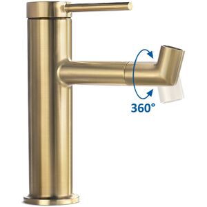 Auralum - Grifo Lavabo Con Caño Giratorio A 360, Lonheo Mezclador Monomando Para Lavabo Baño Con Aireador Desmontable, Grifo De Lavabo Para Agua Caliente Y Fría Regulables Auralum - Grifo Lavabo Con Caño Giratorio A 360, Lonheo Mezclador Monomando Para Lavabo Baño Con Aireador Desmontable, Grifo De Lavabo Para Agua Caliente Y Fría Regulables