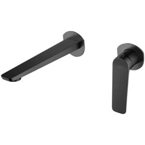 Grifo de lavabo empotrado de latón con un solo mando - Negro Mate Grifo de lavabo empotrado de latón con un solo mando - Negro Mate