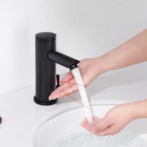 Auralum - Negro Grifo Lavabo Con Sensor Automático Sin Contacto, Mezclador Grifo De Lavabo Con Sensor Infrarrojo, Monomando De Baño Para Agua Caliente Y Fría Auralum - Negro Grifo Lavabo Con Sensor Automático Sin Contacto, Mezclador Grifo De Lavabo Con Sensor Infrarrojo, Monomando De Baño Para Agua Caliente Y Fría