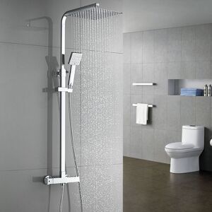 Columna de Ducha AURALUM con Mezclador Termostático - Conjunto de Ducha Pluvial y Maneral Columna de Ducha AURALUM con Mezclador Termostático - Conjunto de Ducha Pluvial y Maneral