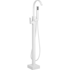 Grifo independiente de baño blanco brillante Beliani RIBBON - Tipo de bañera Grifo independiente de baño blanco brillante Beliani RIBBON - Tipo de bañera