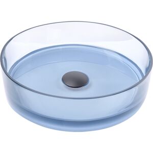 Lavabo redondo azul de superficie sólida Beliani - 36x10x36 - Modern y Elegante Lavabo redondo azul de superficie sólida Beliani - 36x10x36 - Modern y Elegante