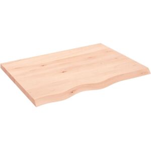 Encimera de baño de roble vidaXL - Sin tratar, 80x60cm Encimera de baño de roble vidaXL - Sin tratar, 80x60cm