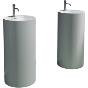 Pb2021 Lavabo De Pedestal - Ø45 X 90cm - Blanco - Solid Stone - Bernstein Pb2021 Lavabo De Pedestal - Ø45 X 90cm - Blanco - Solid Stone - Bernstein