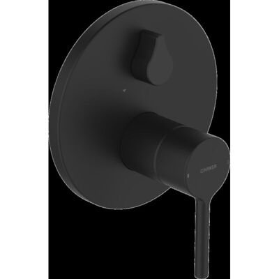 Grifo de bañera negro mate Hansa Vantis - Mezclador cerámico independiente de presión Grifo de bañera negro mate Hansa Vantis - Mezclador cerámico independiente de presión