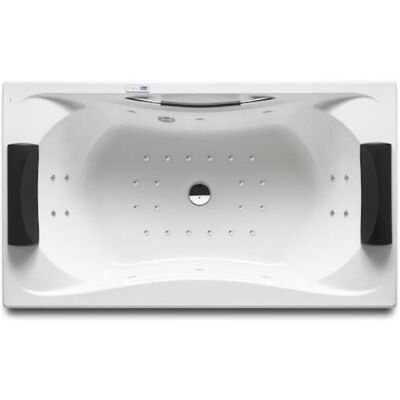 Bañera balneario rectangular doble empotrada - Blanco Bañera balneario rectangular doble empotrada - Blanco