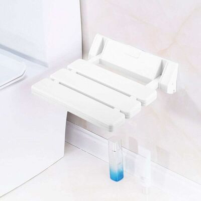 SENDERPICK Asiento De Ducha Abatible Silla De Ducha De Montaje En Pared Ayuda Para Ducha Taburete De Baño Plegable Capacidad De Carga Hasta 130kg Espacio De Reserva Blanco SENDERPICK Asiento De Ducha Abatible Silla De Ducha De Montaje En Pared Ayuda Para Ducha Taburete De Baño Plegable Capacidad De Carga Hasta 130kg Espacio De Reserva Blanco