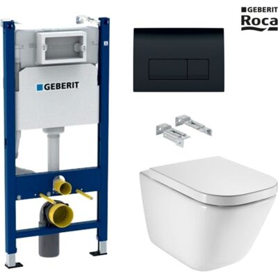 Bastidor Geberit Pack Cisterna Empotrada Y Pulsador Delta 50 Negro Br Con Inodoro Suspendido Roca The Gap Rimless Bastidor Geberit Pack Cisterna Empotrada Y Pulsador Delta 50 Negro Br Con Inodoro Suspendido Roca The Gap Rimless