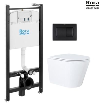 Bastidor Roca Active Con Cisterna Empotrada Y Pulsador Negro Mate Y Wc Susp. Orion Blanco Tapa Fina 51,5 Cm Vortex Kp Bastidor Roca Active Con Cisterna Empotrada Y Pulsador Negro Mate Y Wc Susp. Orion Blanco Tapa Fina 51,5 Cm Vortex Kp