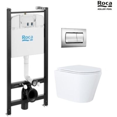 Bastidor Roca Active Con Cisterna Empotrada Y Pulsador Pvc Cromo Brillo Y Wc Susp. Orion Blanco Tapa Fina 51,5 Cm Vortex Kp Bastidor Roca Active Con Cisterna Empotrada Y Pulsador Pvc Cromo Brillo Y Wc Susp. Orion Blanco Tapa Fina 51,5 Cm Vortex Kp