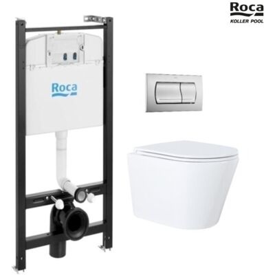 Bastidor Roca Active Con Cisterna Empotrada Y Pulsador Pvc Cromo Mate Y Wc Susp. Orion Blanco Tapa Fina 51,5 Cm Vortex Kp Bastidor Roca Active Con Cisterna Empotrada Y Pulsador Pvc Cromo Mate Y Wc Susp. Orion Blanco Tapa Fina 51,5 Cm Vortex Kp