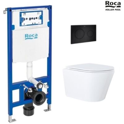 Bastidor Roca Duplo Con Cisterna Empotrada Y Pulsador Pl10 Negro Mate Y Wc Susp. Orion Blanco Tapa Fina 51,5 Cm Vortex Kp Bastidor Roca Duplo Con Cisterna Empotrada Y Pulsador Pl10 Negro Mate Y Wc Susp. Orion Blanco Tapa Fina 51,5 Cm Vortex Kp
