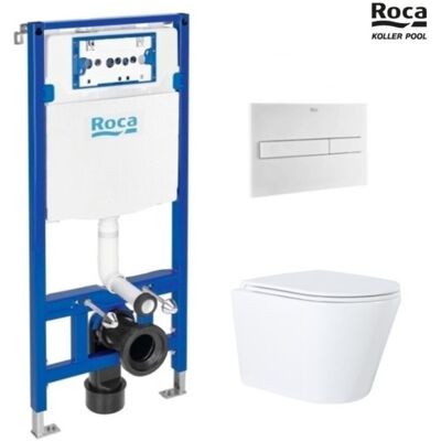 Bastidor Roca Duplo Con Cisterna Empotrada Y Pulsador Pl7 Blanco Mate Y Wc Susp. Orion Blanco Tapa Fina 51,5 Cm Vortex Kp Bastidor Roca Duplo Con Cisterna Empotrada Y Pulsador Pl7 Blanco Mate Y Wc Susp. Orion Blanco Tapa Fina 51,5 Cm Vortex Kp