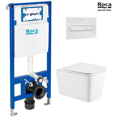 Bastidor Roca Duplo One Pack Cisterna Empotrada Y Pulsador Pl1 Bl Br Con Inodoro Wc Suspendido Rim-ex Trend 49cm Sist.vortex De Kp Bastidor Roca Duplo One Pack Cisterna Empotrada Y Pulsador Pl1 Bl Br Con Inodoro Wc Suspendido Rim-ex Trend 49cm Sist.vortex De Kp