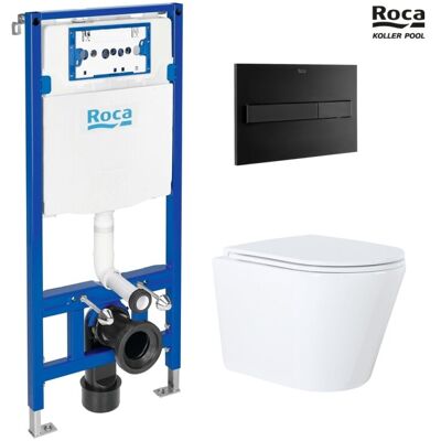 Bastidor Roca Duplo One Pack Cisterna Empotrada Y Pulsador Pl7 Negro Mate Con Inodoro Wc Suspendido Vortex Orion 51,5 Cm Bl De Kp Bastidor Roca Duplo One Pack Cisterna Empotrada Y Pulsador Pl7 Negro Mate Con Inodoro Wc Suspendido Vortex Orion 51,5 Cm Bl De Kp