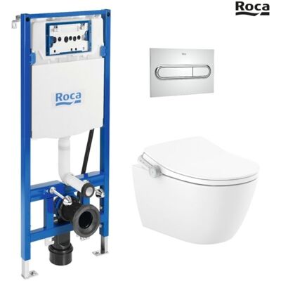 Bastidor Roca Duplo Smart Pack Cisterna Empotrada Y Pulsador Pl1 Dual Cromo Br Con Inodoro Suspendido Rimless In-wash Ona Bastidor Roca Duplo Smart Pack Cisterna Empotrada Y Pulsador Pl1 Dual Cromo Br Con Inodoro Suspendido Rimless In-wash Ona
