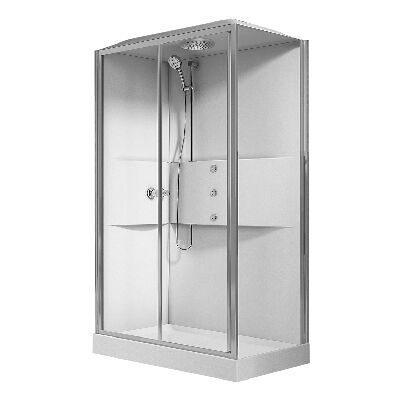 Cabina de ducha Novellini Media 2.0 - Hidromasaje, Reversible, 80x120cm Cabina de ducha Novellini Media 2.0 - Hidromasaje, Reversible, 80x120cm