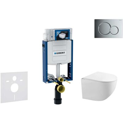 Geberit Kombifix - Conjunto De Módulo De Instalación Empotrada, Inodoro Gaia Y Asiento Softclose, Pulsador De Descarga Sigma01, Cromo Brillante Sani15ca1118 Geberit Kombifix - Conjunto De Módulo De Instalación Empotrada, Inodoro Gaia Y Asiento Softclose, Pulsador De Descarga Sigma01, Cromo Brillante Sani15ca1118