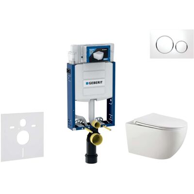 Geberit Kombifix - Conjunto De Módulo De Instalación Empotrada, Inodoro Gaia Y Asiento Softclose, Pulsador De Descarga Sigma20, Blanco/cromo Sani15ca3117 Geberit Kombifix - Conjunto De Módulo De Instalación Empotrada, Inodoro Gaia Y Asiento Softclose, Pulsador De Descarga Sigma20, Blanco/cromo Sani15ca3117