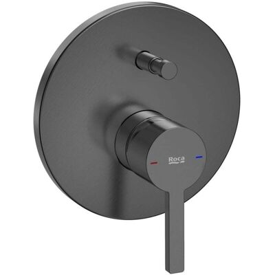 Roca - Grifo Monomando Para Ducha-baño Empotrable Naia Color: Negro Titanio Cepillado Roca - Grifo Monomando Para Ducha-baño Empotrable Naia Color: Negro Titanio Cepillado