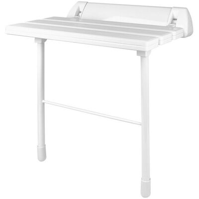 Asiento De Ducha Plegable Serie Easy Para Montaje En Pared, Con Patas De Apoyo - Idral Asiento De Ducha Plegable Serie Easy Para Montaje En Pared, Con Patas De Apoyo - Idral