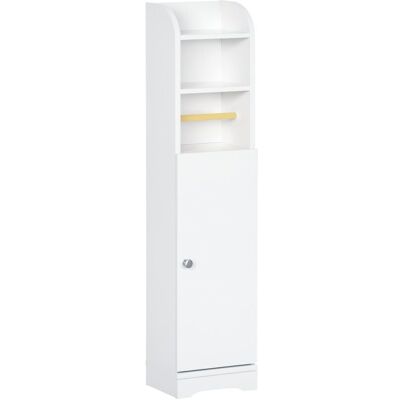 Armario de baño compacto Kleankin - Estantes ajustables y portarrollos Armario de baño compacto Kleankin - Estantes ajustables y portarrollos